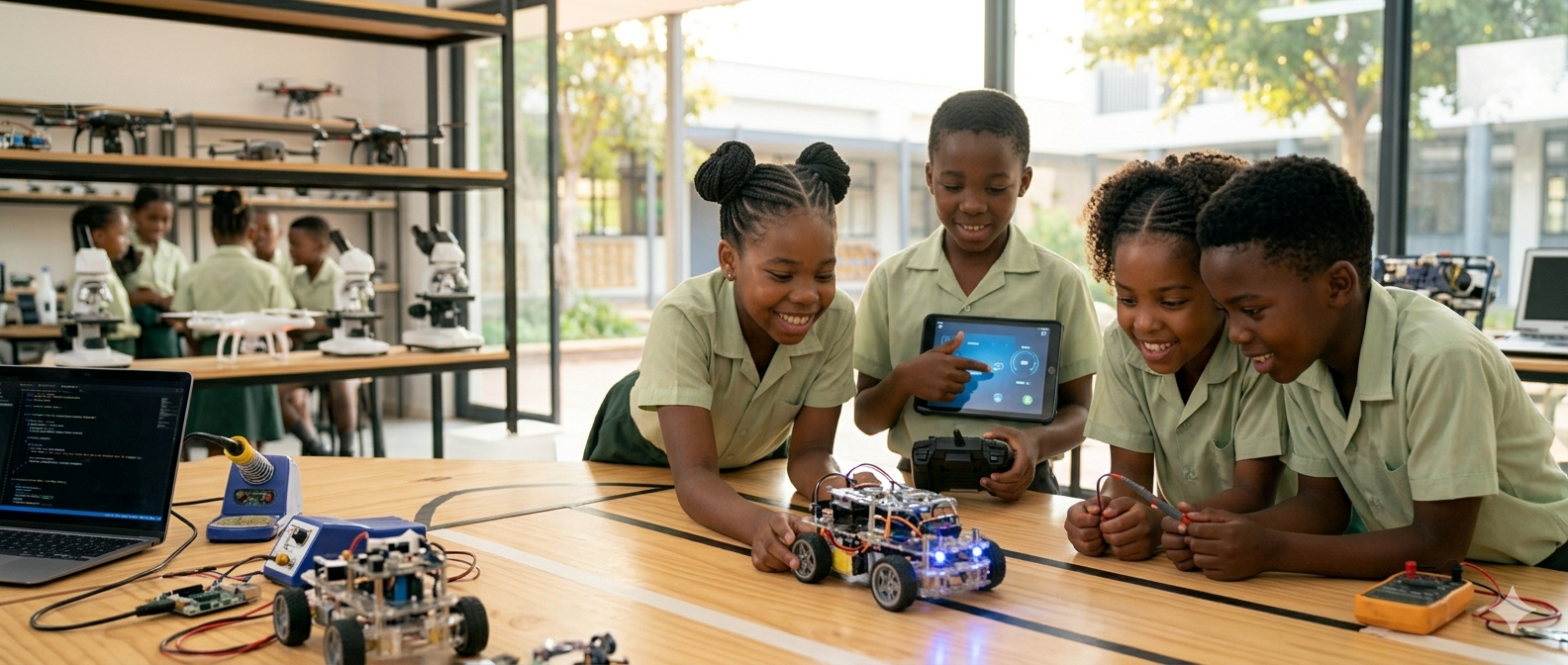 STEM Club with African children in action